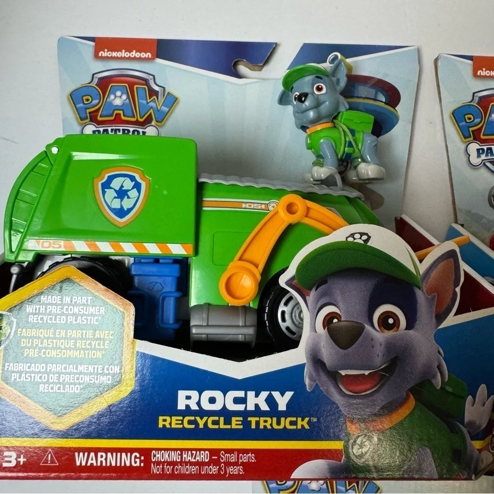 PAW Patrol, Rubble’s Bulldozer, Marshall’s Firetruck & Rocky Recycle Truck